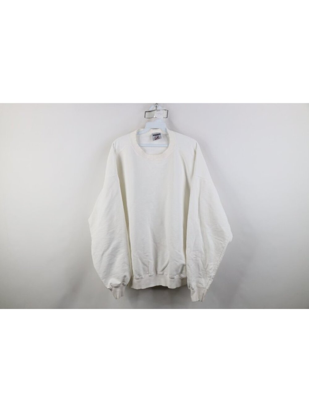 Vintage 90s Streetwear Mens 2XL Blank Boxy Fit Heavyweight Sweatshirt White